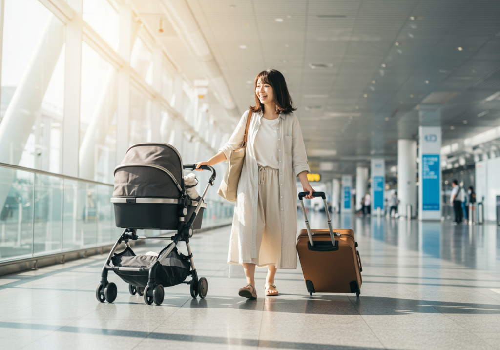 キャリーケース ベビーカー移動術！子連れ旅の負担を激減させる決定版