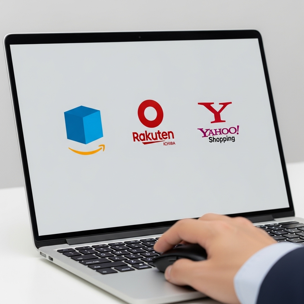 ブラックフライデーで最適なECサイト(Amazon、楽天、Yahoo!)を比較検討し、賢く選ぶイメージ