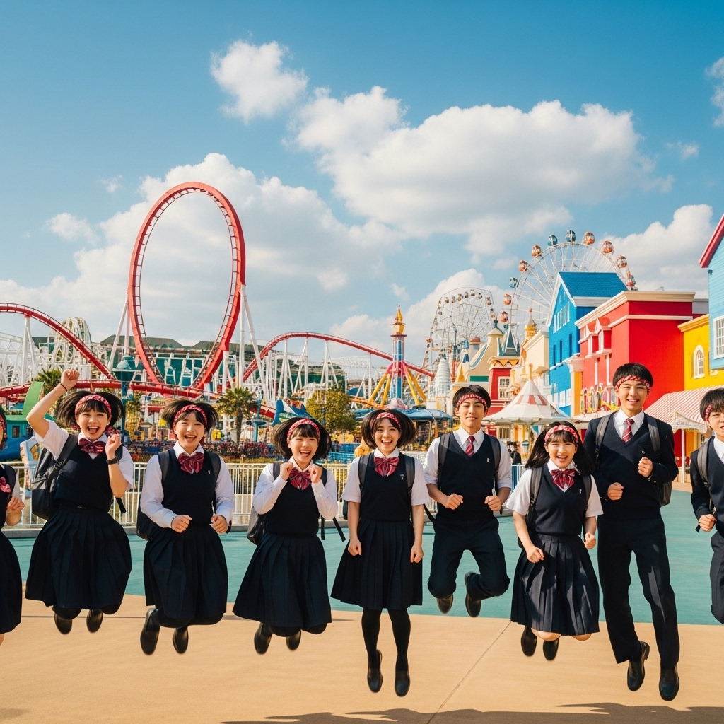 卒業旅行 高校生 テーマパーク 遊園地 楽しい