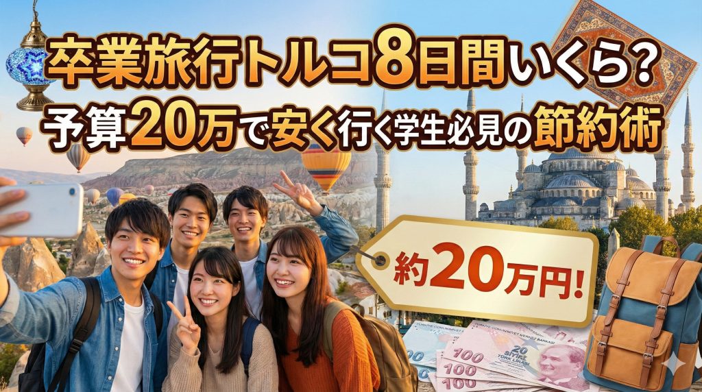 卒業旅行トルコ8日間いくら？予算20万で安く行く学生必見の節約術